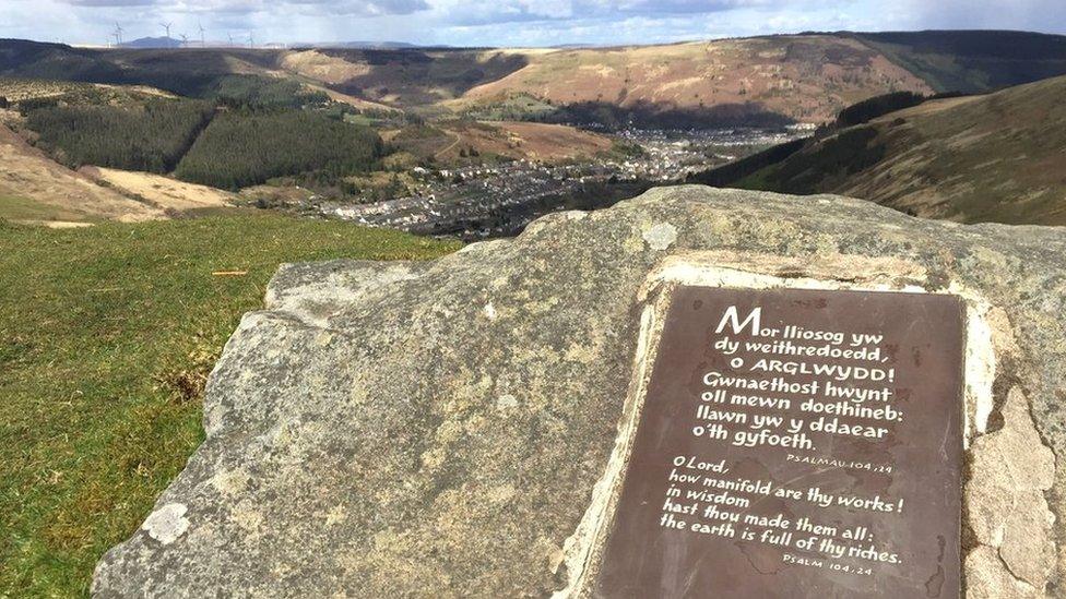 Treorchy viewed from the Bwlch mountain