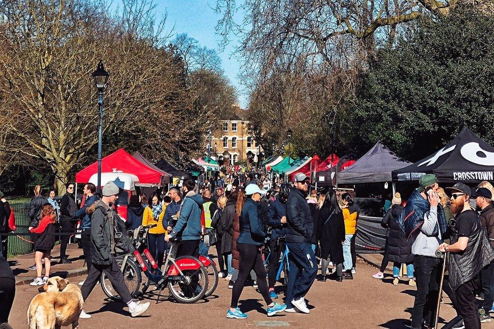 Victoria Park in London on Sunday