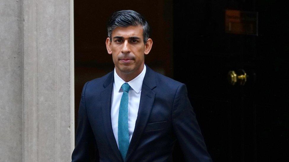 Rishi Sunak outside Downing Street