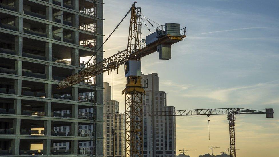 Cranes on a construction site