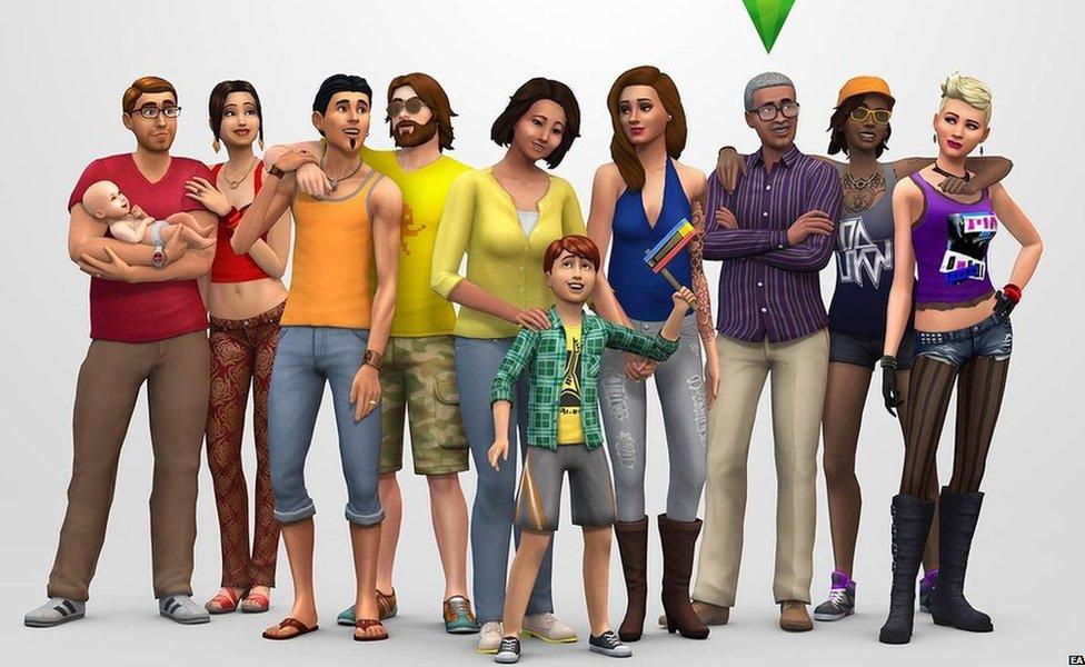 Characters from The Sims 4