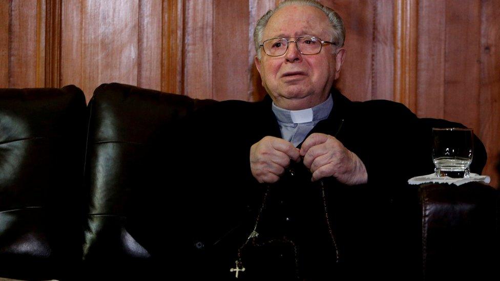 Chilean priest Fernando Karadima pictured in Santiago, Chile,