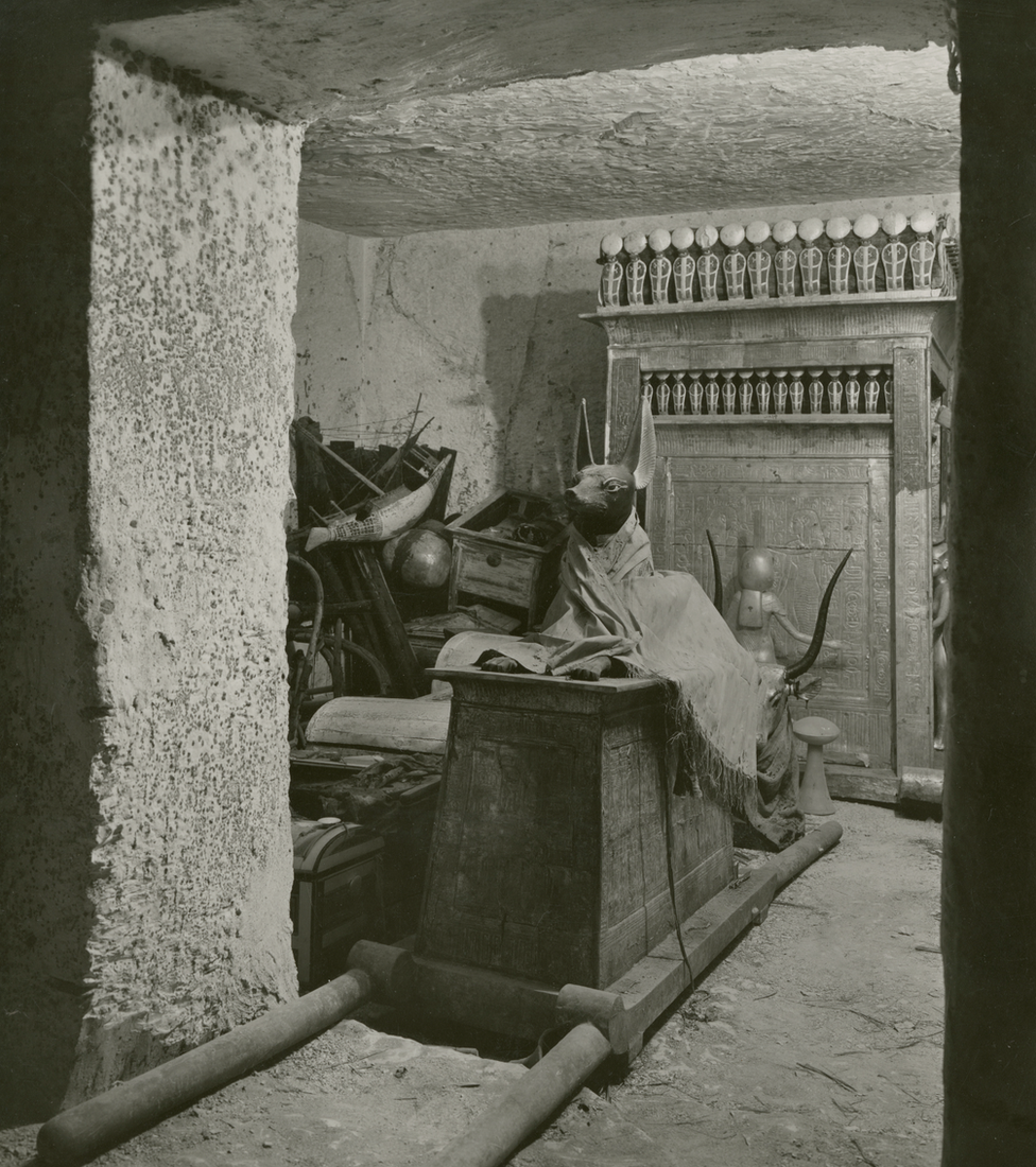 A storeroom known as the Treasury, inside Tutankhamun's tomb