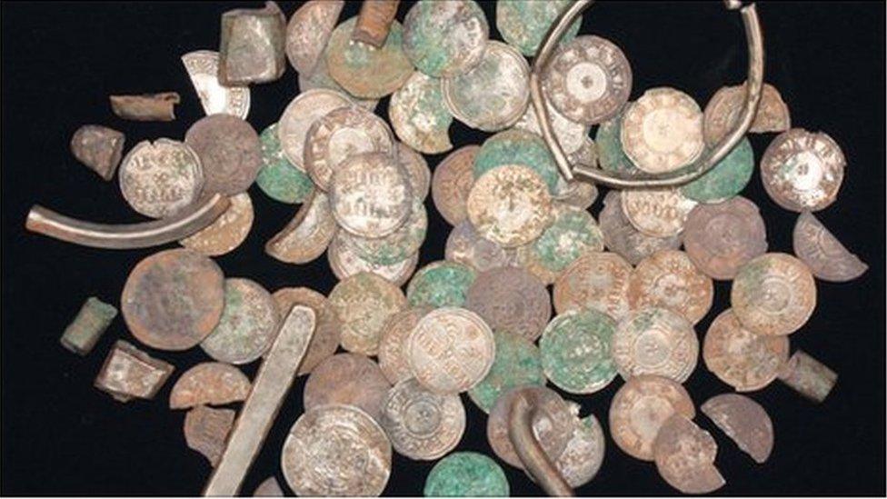 The hoard of Viking silver coins and artefacts