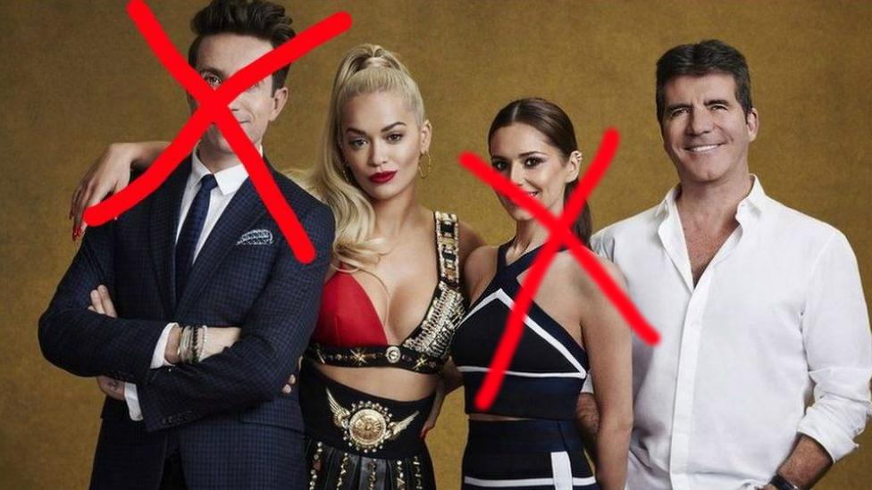 Judges marked with x's