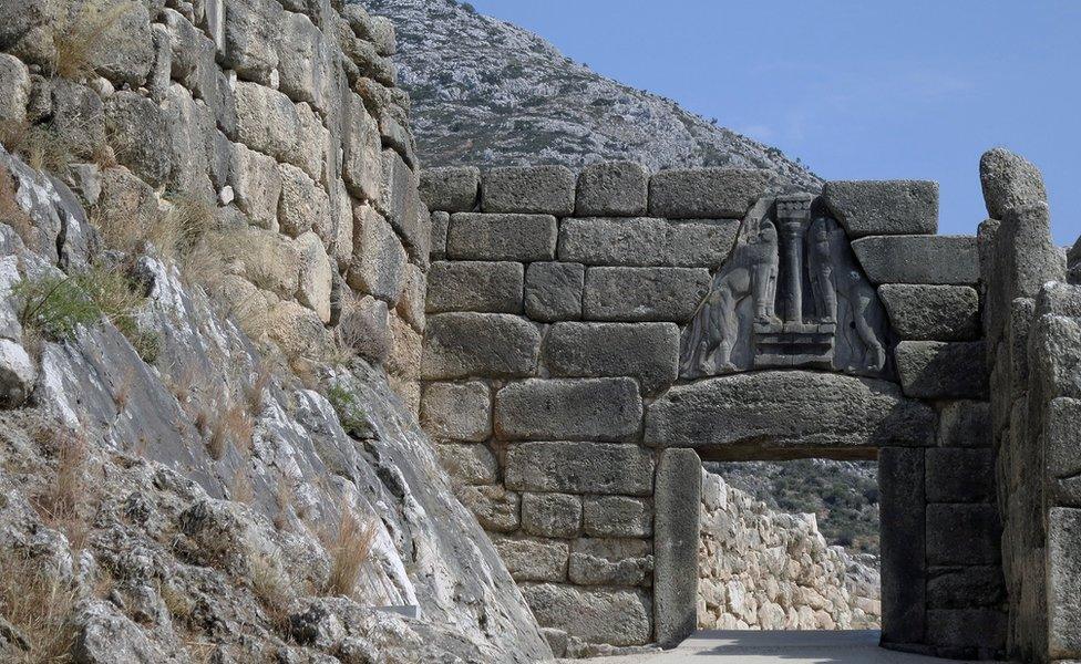 The Lion gate, Mycenae, Greece