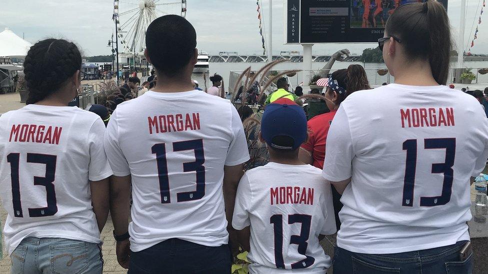 Montesdeoca family wearing Morgan shirts