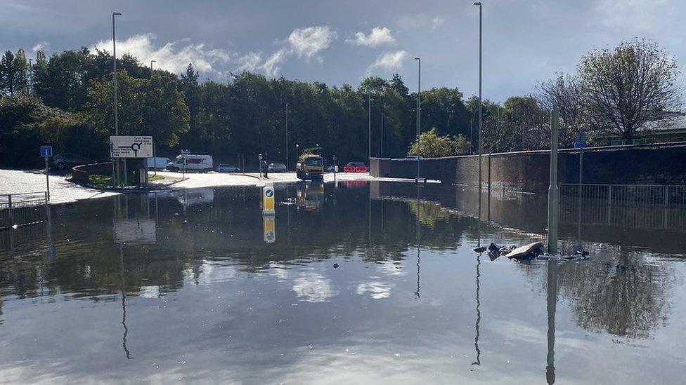 A view of the flooding in South Shields