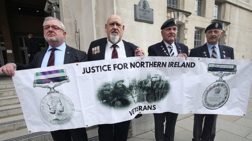 Northern Ireland veterans protest