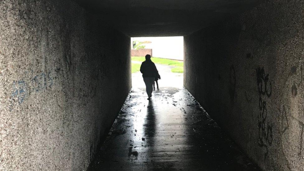 The underpass before painting