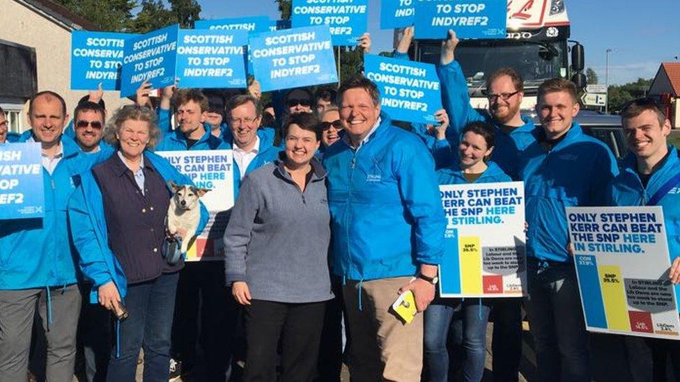 New Stirling MP Stephen Kerr with Ruth Davidson