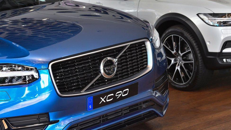 Volvo cars including the XC90 on show