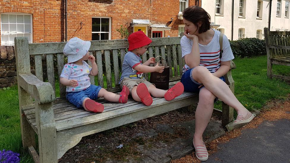 Ellie Finch Hulme with her children