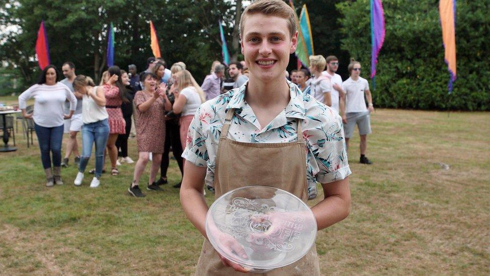 The winner Peter with his trophy