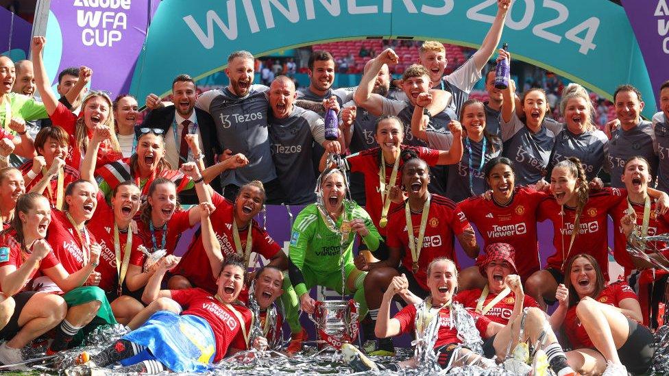 Manchester United celebrate