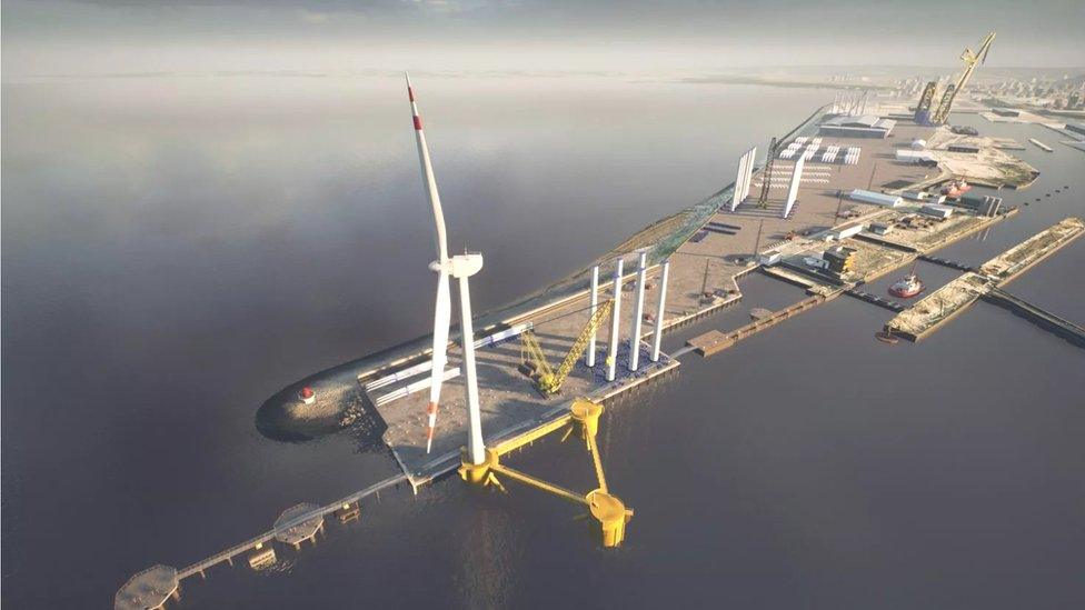 CGI of Firth of Forth green freeport