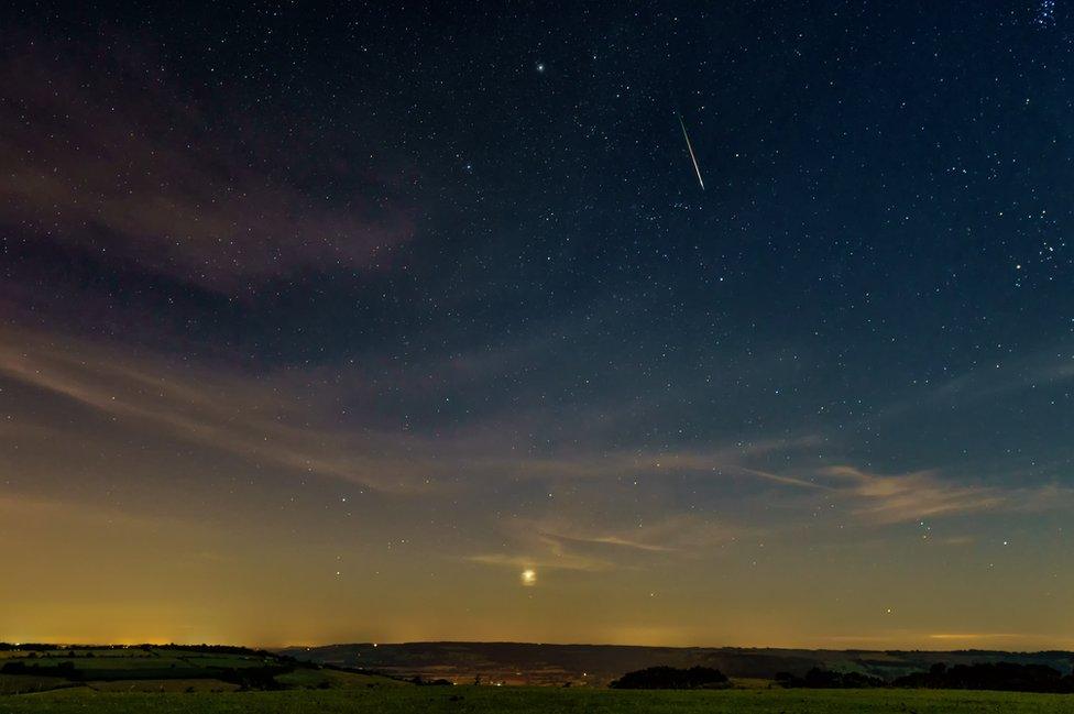 Perseid meteor shower in Gloucestershire