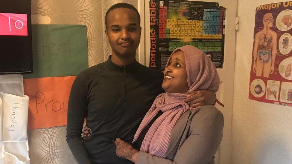 Nura Aabe and her son Zak