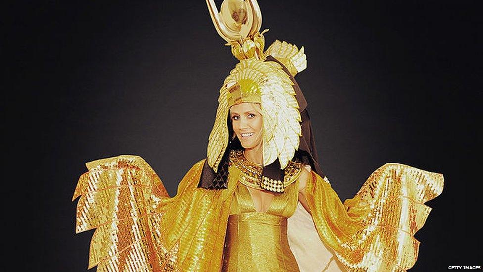 Heidi Klum in her Halloween costume from 2012