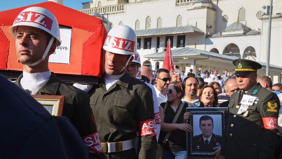 Funeral of a coup victim, 17 July 16