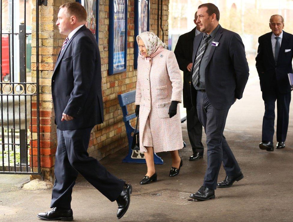 HM Queen Elizabeth II at King's Lynn railway station