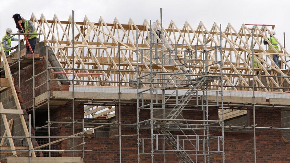 House roof under construction