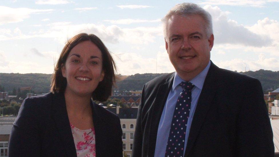 Kezia Dugdale and Carwyn Jones