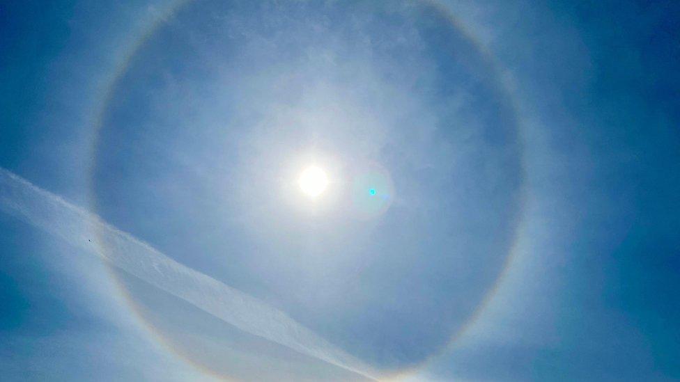 Colourful ring around the sun