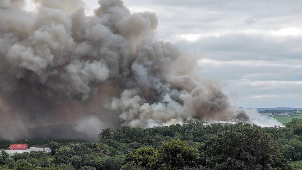 Fire at Foyle port