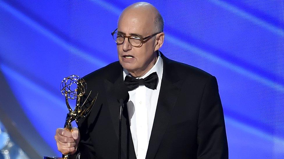 Jeffrey Tambor accepts his Emmy award for outstanding lead actor in the comedy Series for Transparent , 18 September 2016