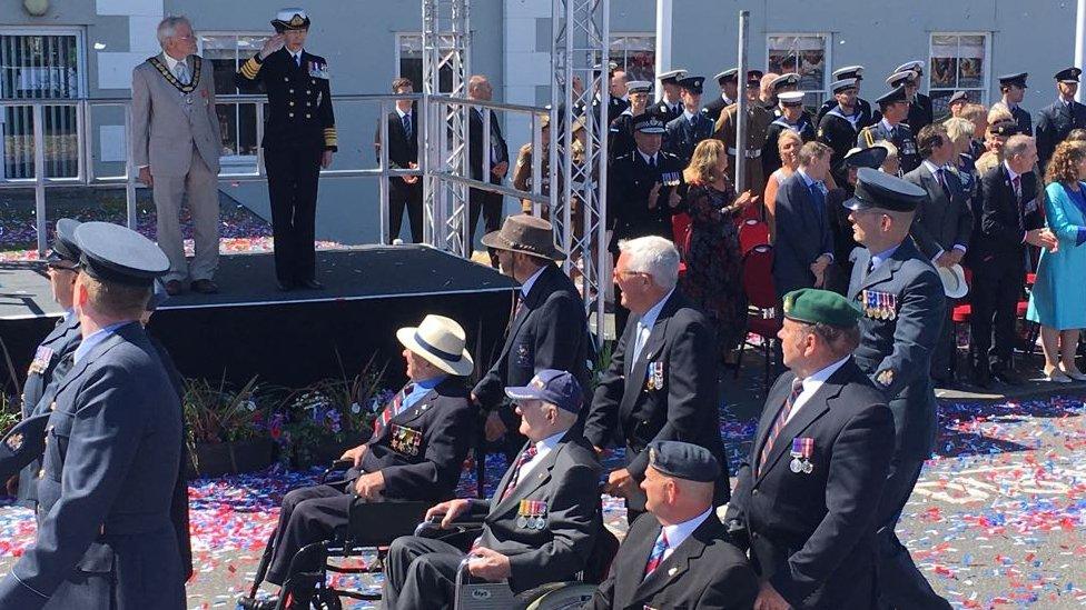 The Princess Royal took the salute during the parade