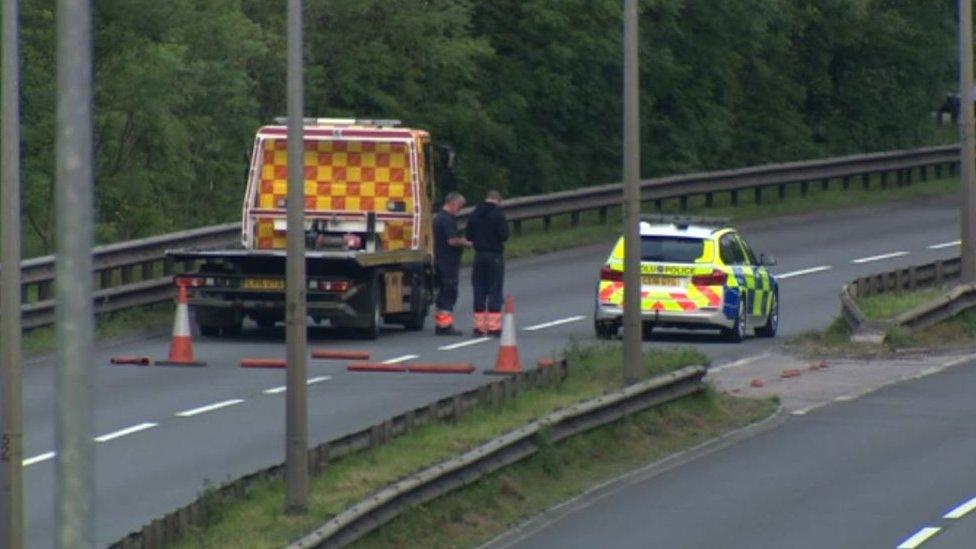 Police on the A4232