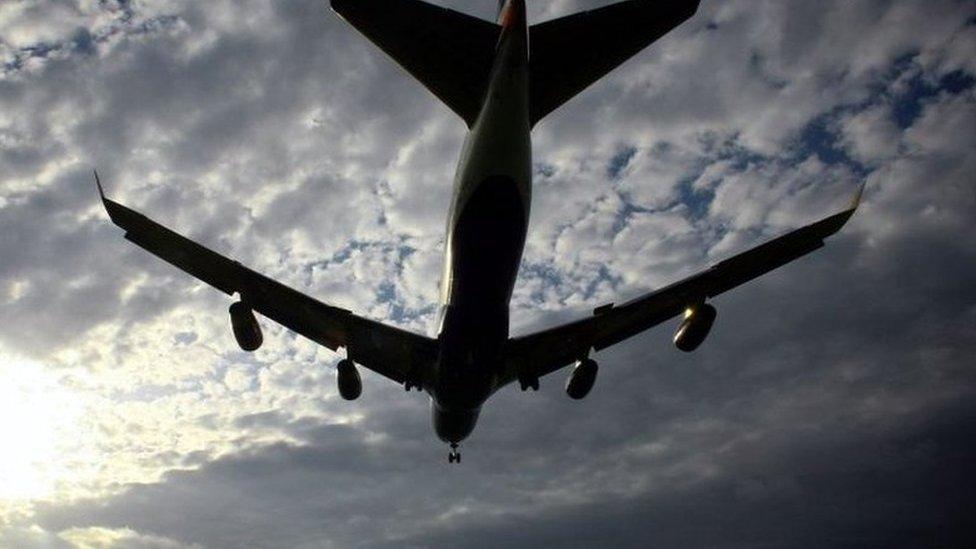 Plane taking off from Heathrow Airport