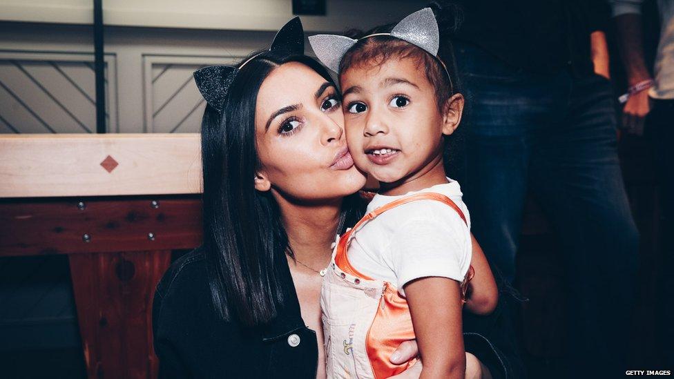 Kim Kardashian and North West