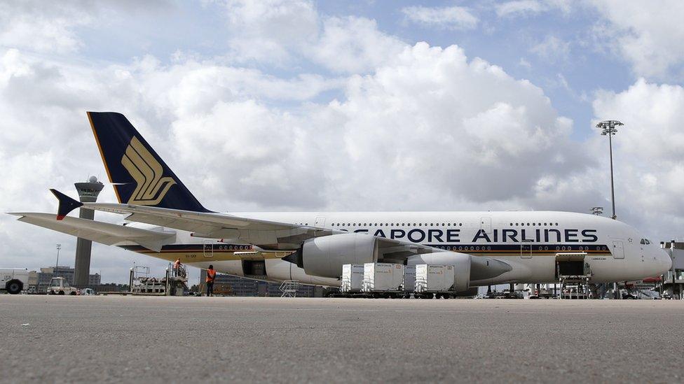 Singapore Airlines A380 plane