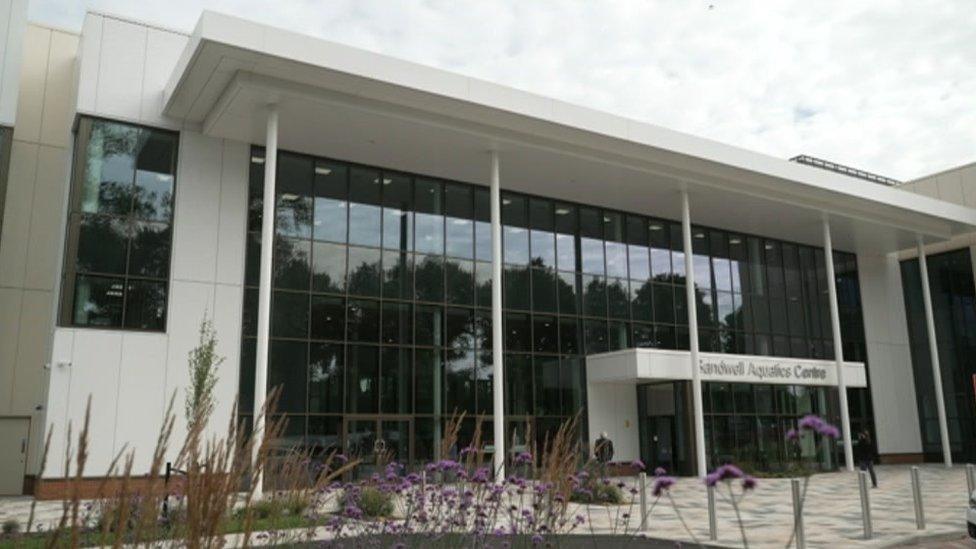 Front of Sandwell Aquatics Centre