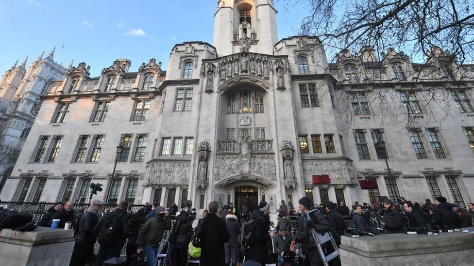 Media outside the Supreme Court