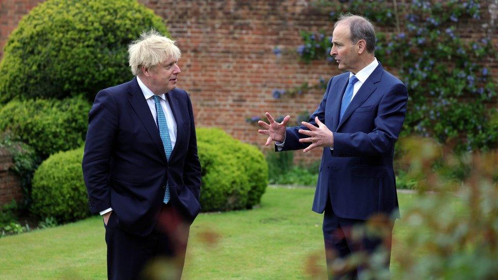 Boris Johnson and Micheal Martin