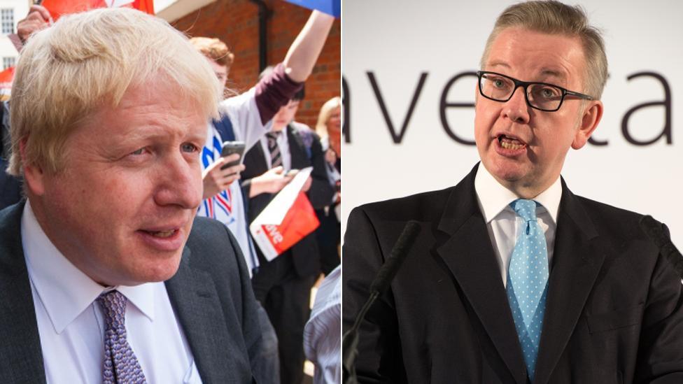 Boris Johnson, left, and Michael Gove