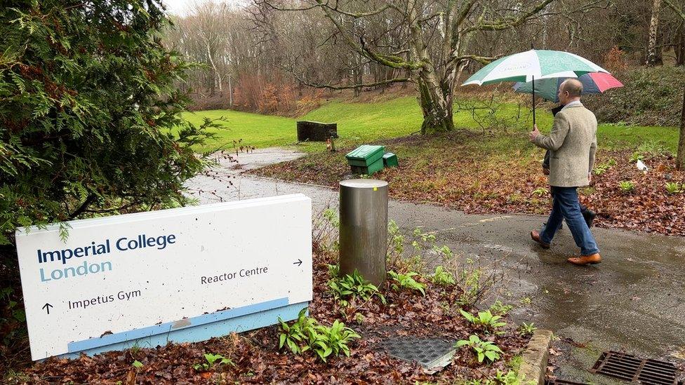 A sign points to the Imperial College Reactor Centre in Ascot