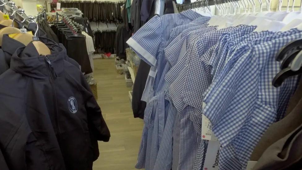 A photo of school uniforms