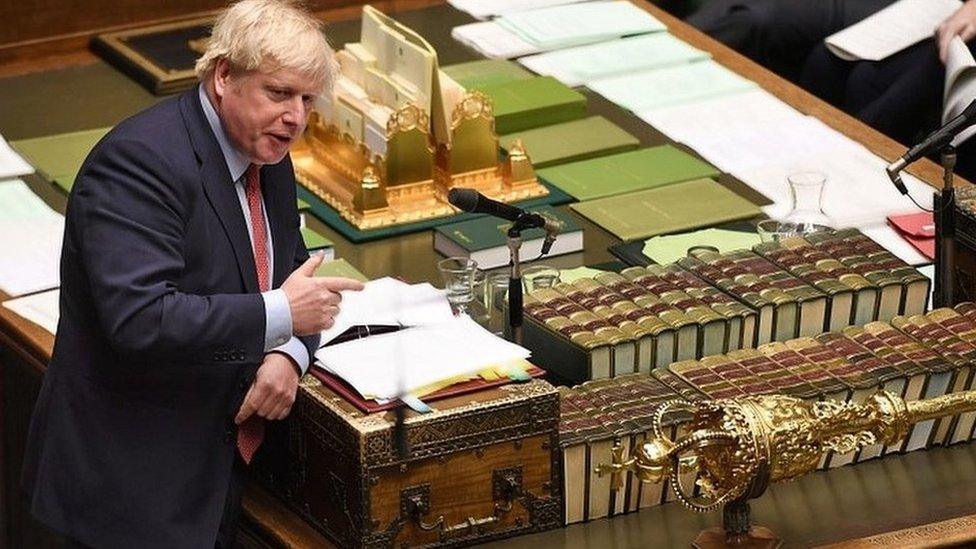 Boris Johnson in the House of Commons