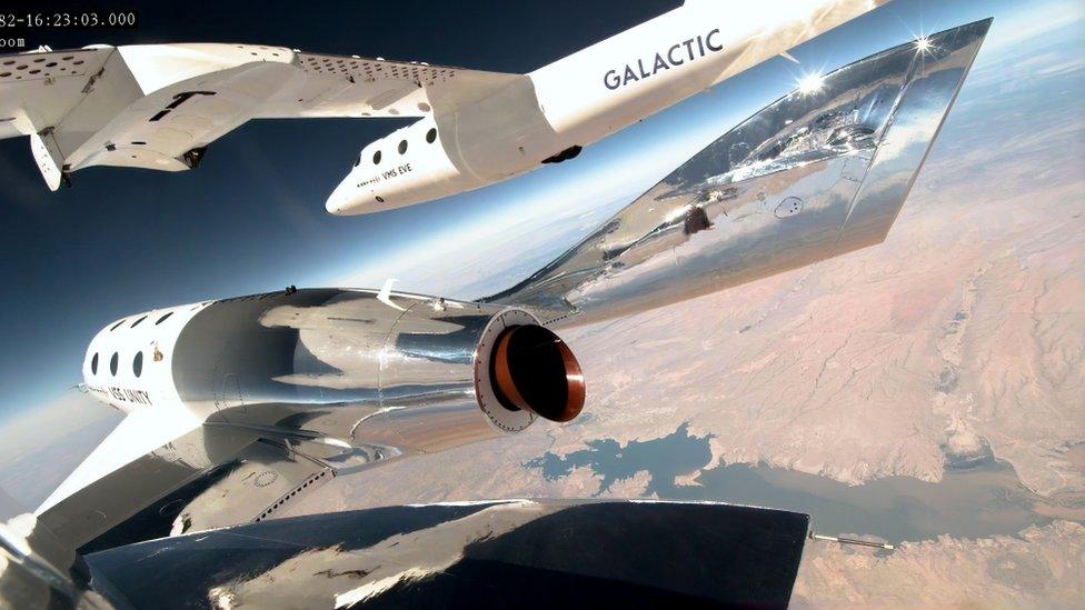 Virgin Galactic space craft.