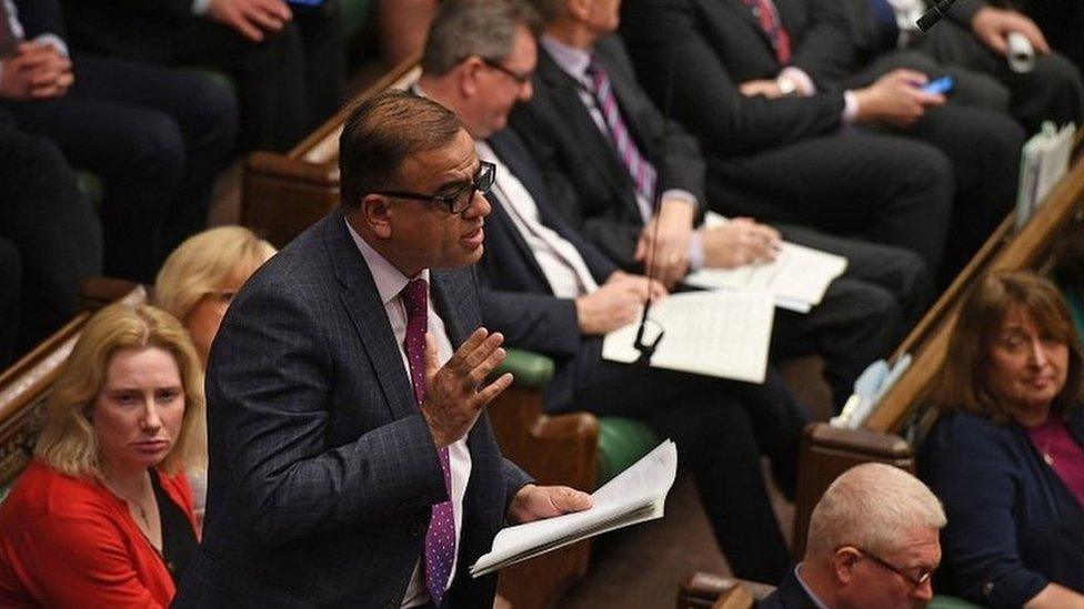 MP asking question in the House of Commons