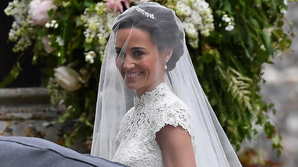 Pippa Middleton arrives for her wedding