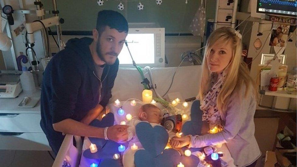 Charlie Gard with his parents