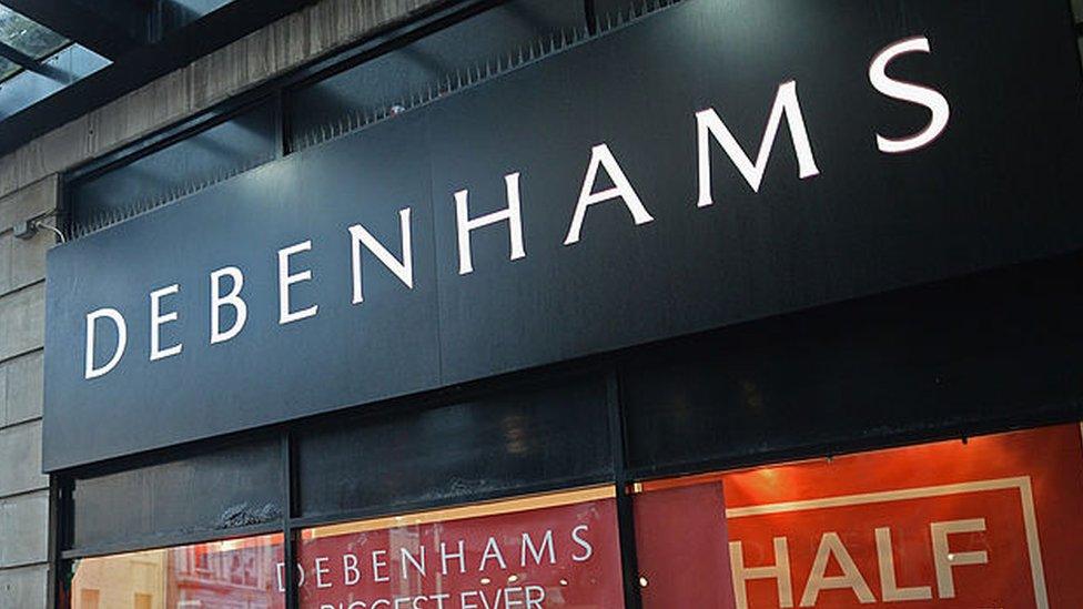 Debenhams sign