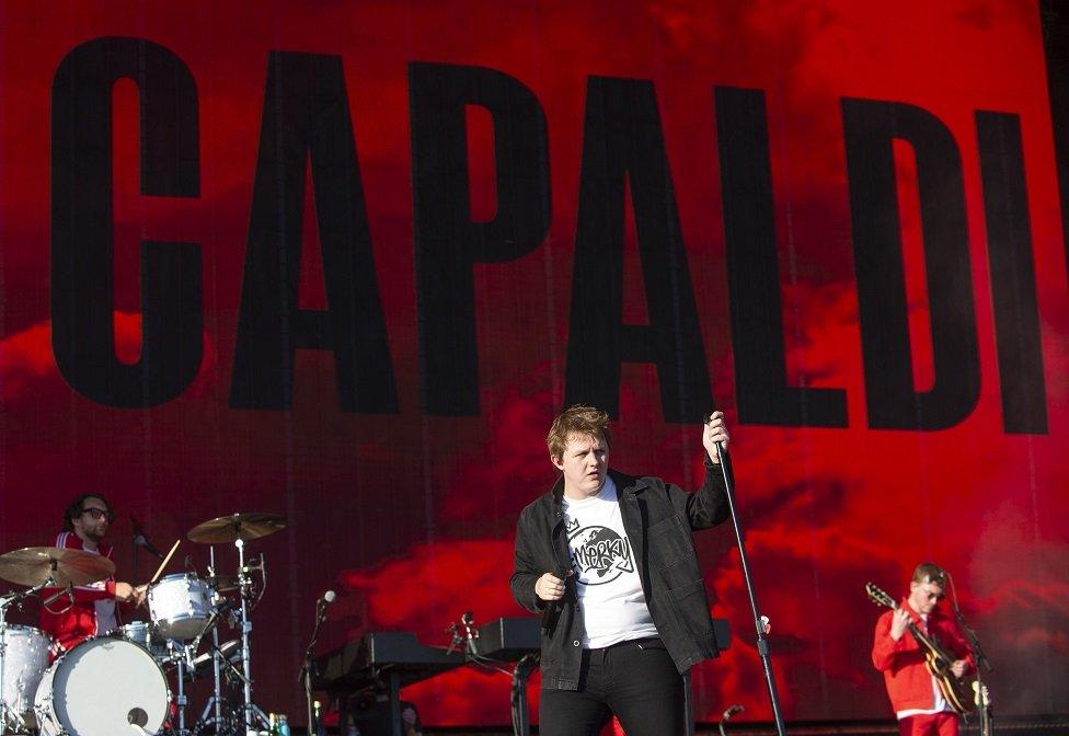 Lewis Capaldi performs on the main stage during the TRNSMT festival at Glasgow Green