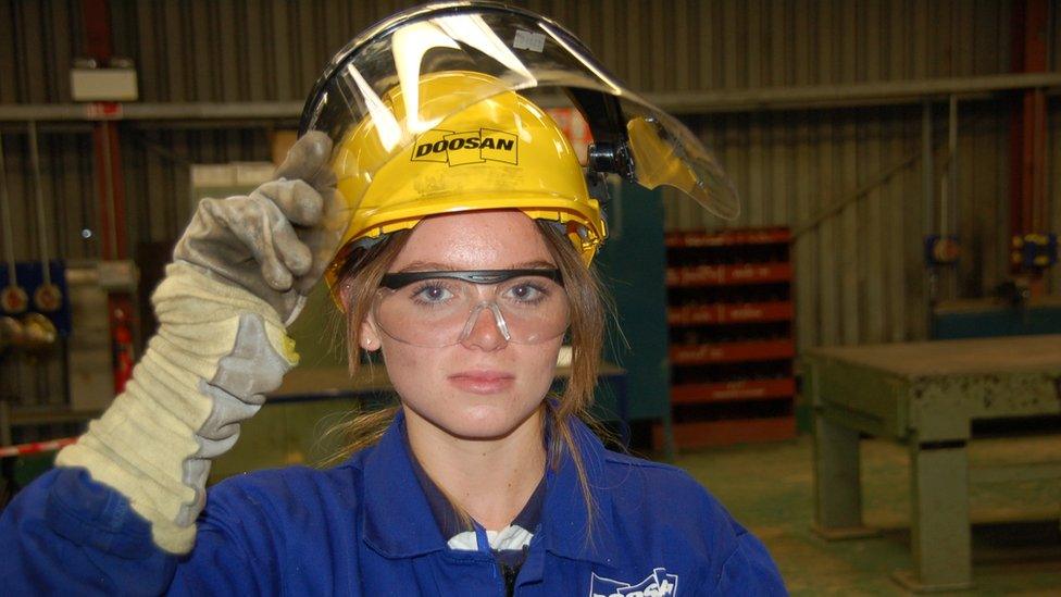 Female engineering apprentice