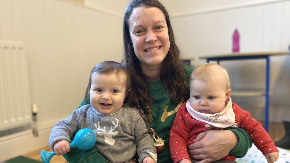 Natasha Bromhall with twins Jack and Izzie